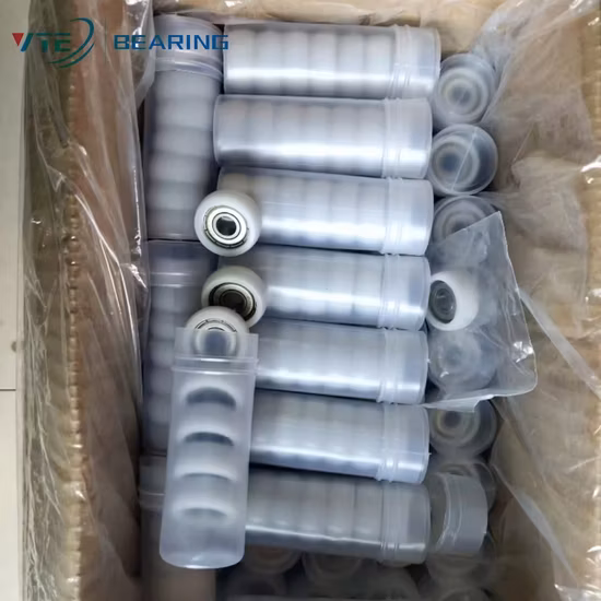 Roulements enduits de polyuréthane PU avec 625 626 608 selon votre dessin Roue de porte en nylon moulé par injection en plastique Roue de porte et fenêtre Poulie UPVC Fenêtre coulissante