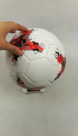 La machine promotionnelle de ballon de football a piqué le ballon de football matériel en cuir d'unité centrale du football